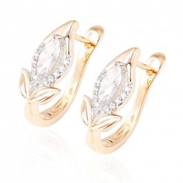 Божественные серьги с белым фианитом 92578