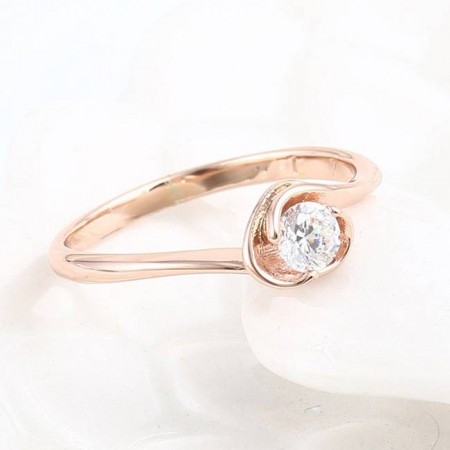 Волшебное кольцо с фианитом в позолоте 13963 фото | Brulik