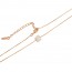 Позолоченная цепочка  с кулоном Swarovski Xuping 4097-зеленый фото | Brulik