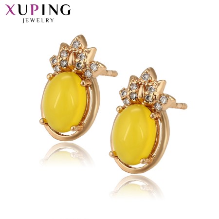 Позолоченные серьги  гвоздики Xuping 80763 фото | Brulik
