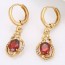 Восхитительные подвесные серьги с фианитами ХР 90561-красный фото | Brulik