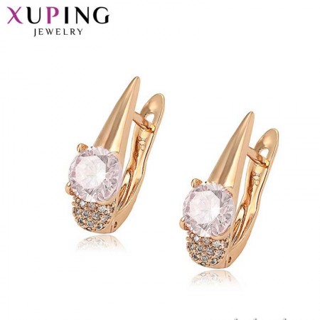 Позолоченные серьги Xuping 97454-белый фото | Brulik