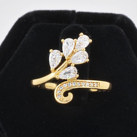 Потрясающее элитное кольцо с фианитами 10-1160-белый фото | Brulik