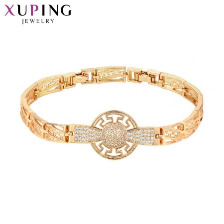 Позолоченный браслет с фианитами 18K 75608 фото | Brulik