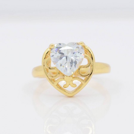 Бесподобное кольцо с фианитом Xuping 10-1069-белый фото | Brulik