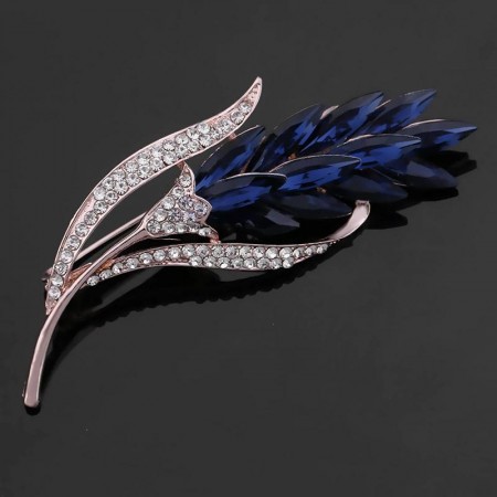 Брошь XP 8039-синий фото | Brulik