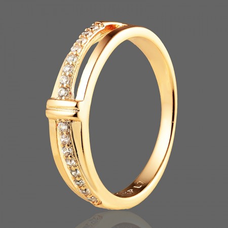 Позолочена  каблучка Xuping 10756 фото | Brulik
