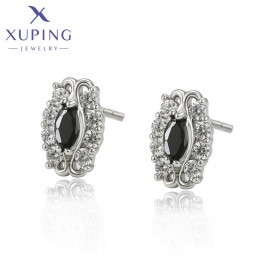 Сережки-гвоздики Xuping A00641645-чорні фіаніти