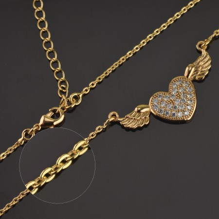 Позолоченная цепочка с кулоном XP 4015 фото | Brulik