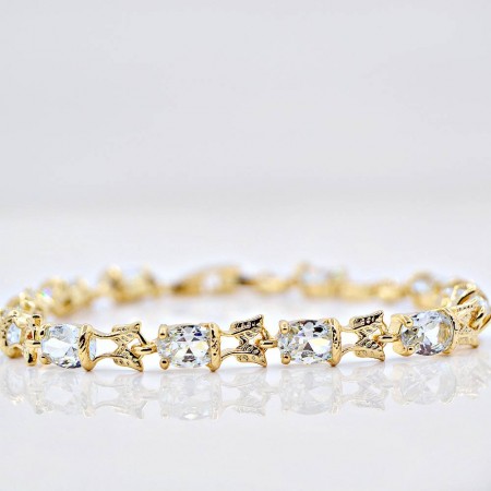 Сверкающий браслет 73715-белый фото | Brulik