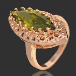 Позолоченное кольцо Fallon 8323490-светло зеленый