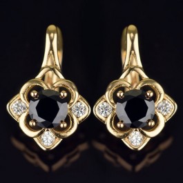 Позолоченные серьги XP  2768-черный