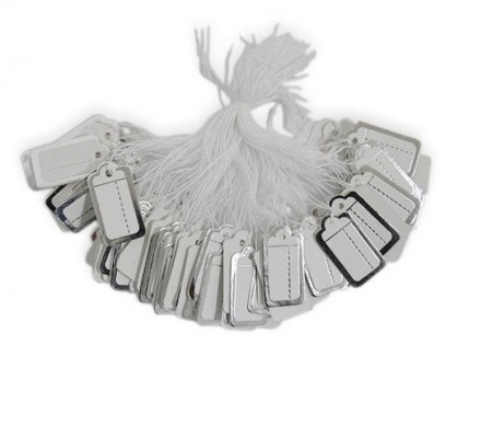 Бирки для бижутерии 13x24мм (100 шт.)-серебро фото | Brulik