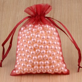 Мешочки бордовые из органзы для бижутерии 7*5