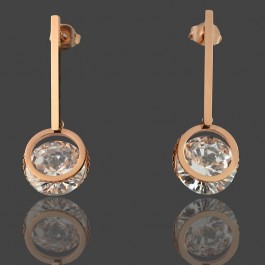 Позолоченные стальные серьги  XP 20335