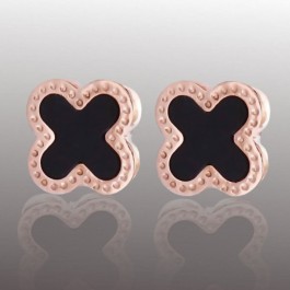 Сталеві сережки гвоздики у стилі Ван Кліф 23429