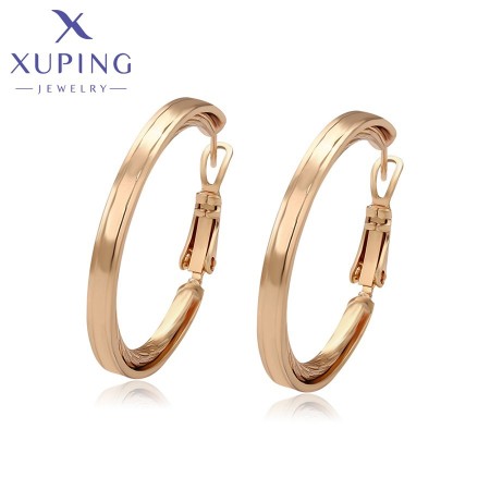 Позолочені сережки кільця Xuping X001017877 фото | Brulik