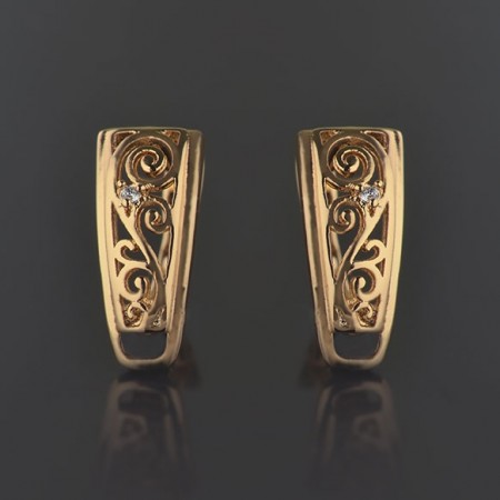 Позолоченные серьги  XP 2494 фото | Brulik