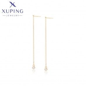 Позолочені сережки гвоздики-протяжки Xuping X000988270 фото | Brulik