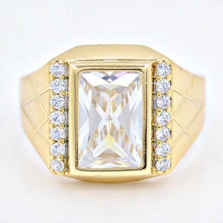 Представительное кольцо 18K 13495-белый фото | Brulik