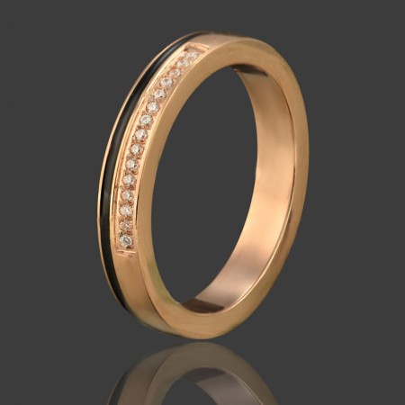 Кольцо стальное  позолоченное Xuping 1152 фото | Brulik