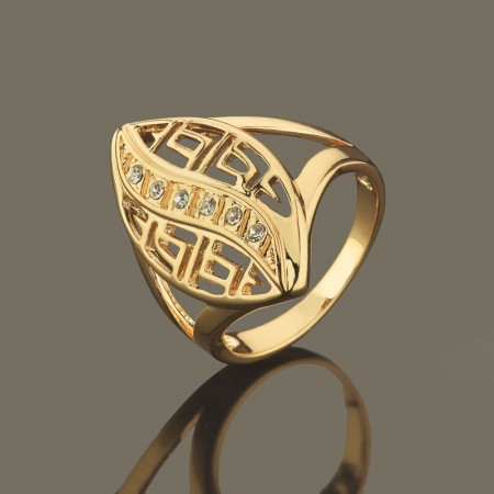 Позолоченное кольцо с фианитами Fallon 8323479 фото | Brulik