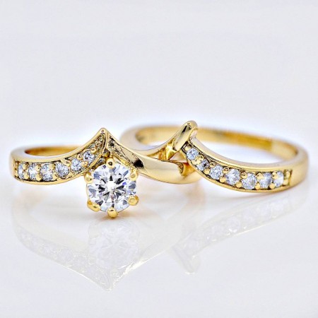 Модная пара колец оптом 13397-белый фото | Brulik