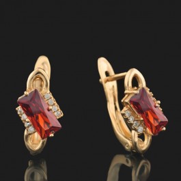 Позолоченые серьги XP 9589-красный