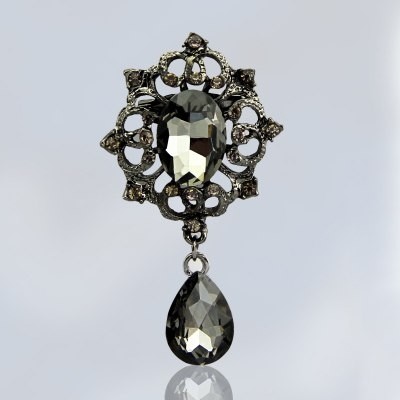 Брошь  8160-черный фото | Brulik