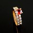 Стильное позолоченное кольцо с фианитами XP 11478 - красный фото | Brulik
