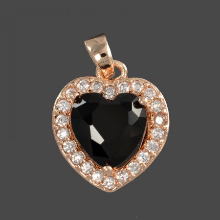 Позолоченный кулон Fallon 86200113-черный фото | Brulik