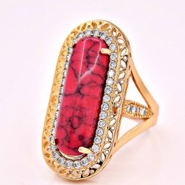 Шикарное кольцо Xuping 13124 - красный