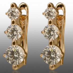 Позолочені сережки  Xuping 24689 фото | Brulik