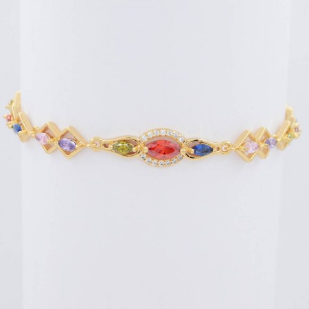 Искрящийся элитный браслет 10-7065-мультиколор фото | Brulik