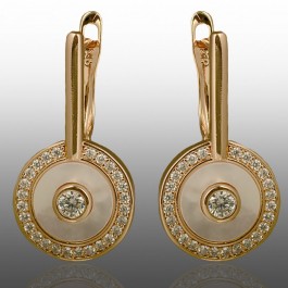 Позолочені сережки  керамічні  Xuping 24222