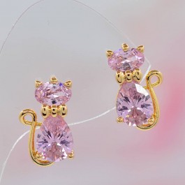 Шикарные серьги Xuping 10-2053-розовый