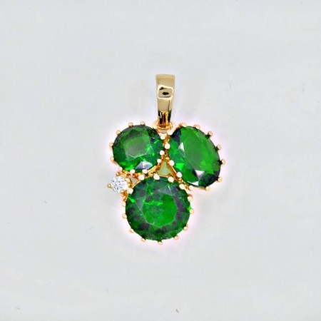 Шикарный кулон 31171-изумрудный фото | Brulik