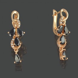 Позолоченные серьги XP 9287-черный