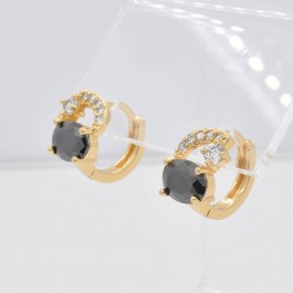 Привлекательные серьги с фианитами оптом 10-2547- черный