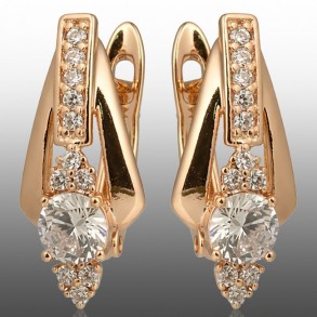 Позолочені сережки Xuping 24350 фото | Brulik