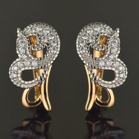 Позолоченные серьги  XP 2884 фото | Brulik