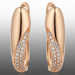 Позолочені сережки Xuping 24650 фото | Brulik