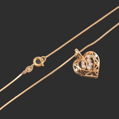 Позолоченная цепочка с кулоном XP 4807 фото | Brulik