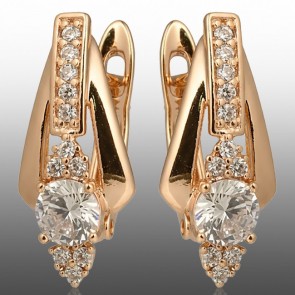 Позолочені сережки Xuping 24350 фото | Brulik