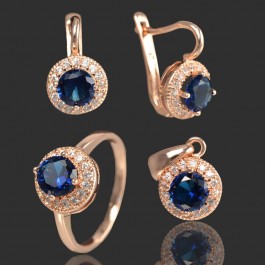 Позолоченный комплект  Fallon 81200147-синий