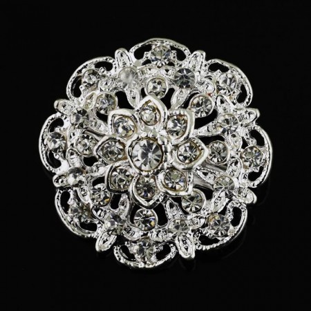 Нежная брошь с фианитами 15313 фото | Brulik