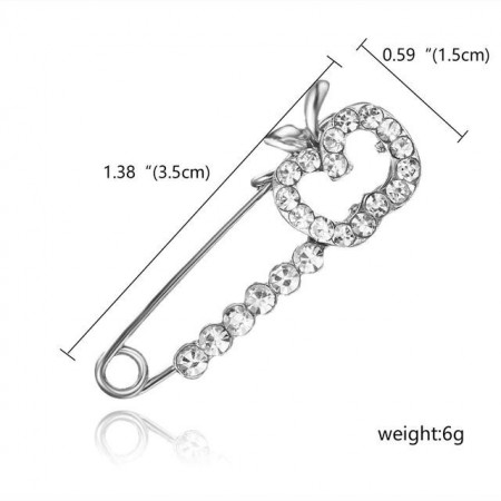 Брошь "Булавка с яблоком" 8844 фото | Brulik