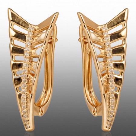 Позолочені сережки  Xuping 24737 фото | Brulik