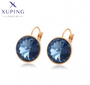 Позолочені сережки Swarovski Xuping X000791035 фото | Brulik