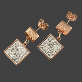 Позолоченные стальные серьги  XP 20317